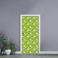 Green Apple Fruit Pattern Print Door Sticker