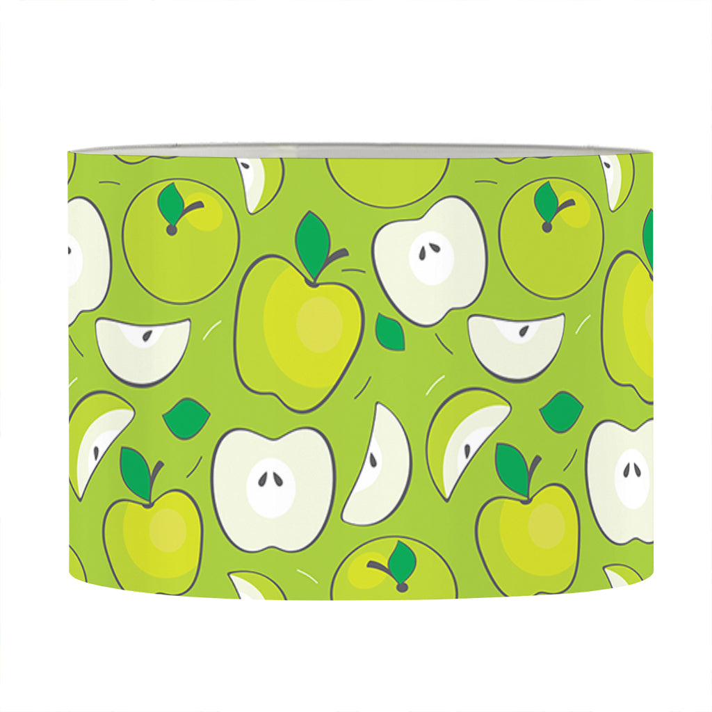 Green Apple Fruit Pattern Print Drum Lamp Shade
