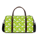 Green Apple Fruit Pattern Print Duffle Bag