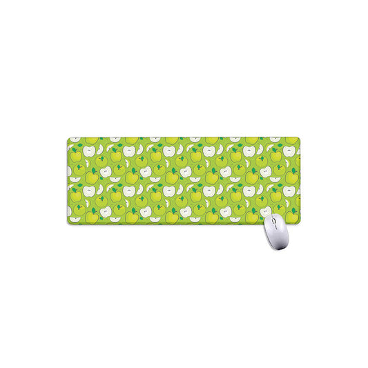 Green Apple Fruit Pattern Print Extended Mouse Pad