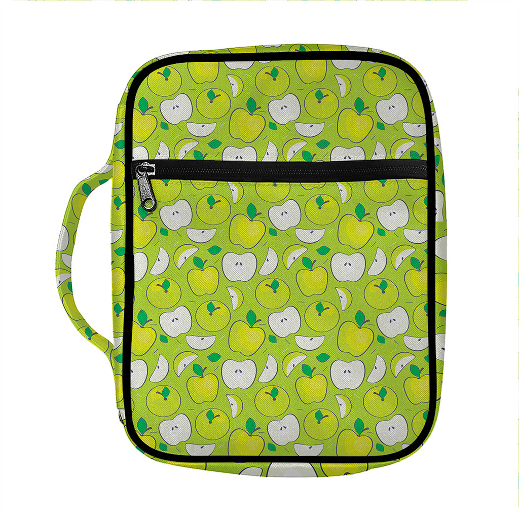Green Apple Fruit Pattern Print Front Pocket Bible Bag