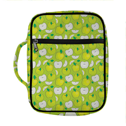 Green Apple Fruit Pattern Print Front Pocket Bible Bag