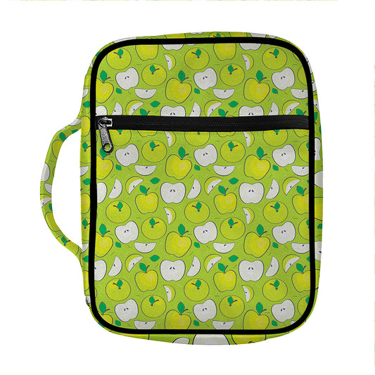Green Apple Fruit Pattern Print Front Pocket Bible Bag