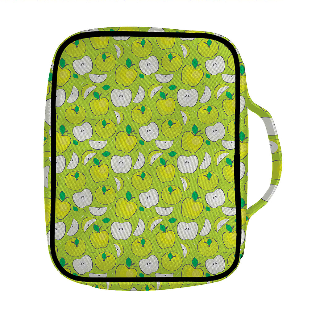Green Apple Fruit Pattern Print Front Pocket Bible Bag