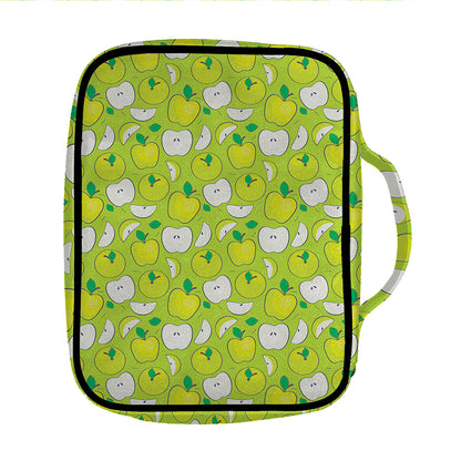 Green Apple Fruit Pattern Print Front Pocket Bible Bag