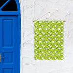 Green Apple Fruit Pattern Print Garden Flag