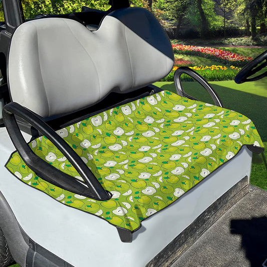 Green Apple Fruit Pattern Print Golf Cart Seat Cover