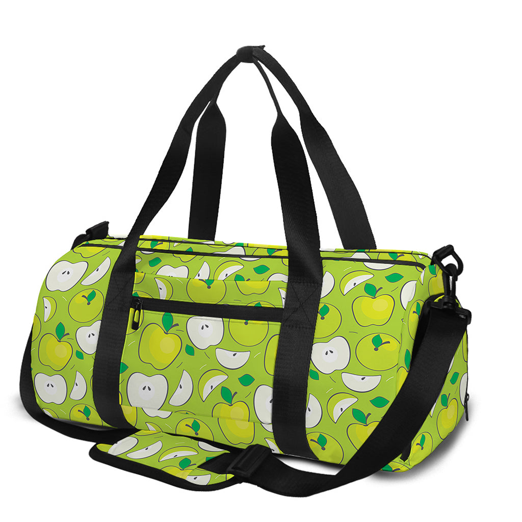 Green Apple Fruit Pattern Print Gym Bag