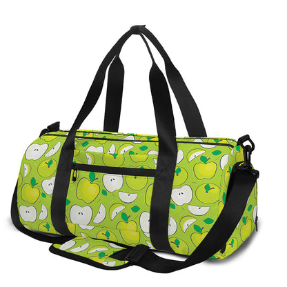 Green Apple Fruit Pattern Print Gym Bag