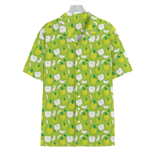 Green Apple Fruit Pattern Print Hawaiian Shirt