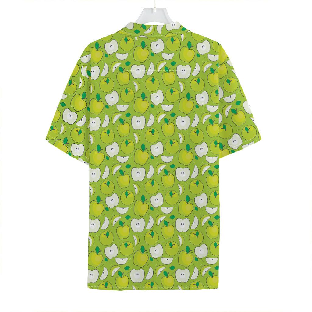Green Apple Fruit Pattern Print Hawaiian Shirt