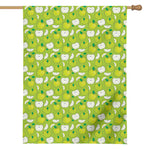 Green Apple Fruit Pattern Print House Flag