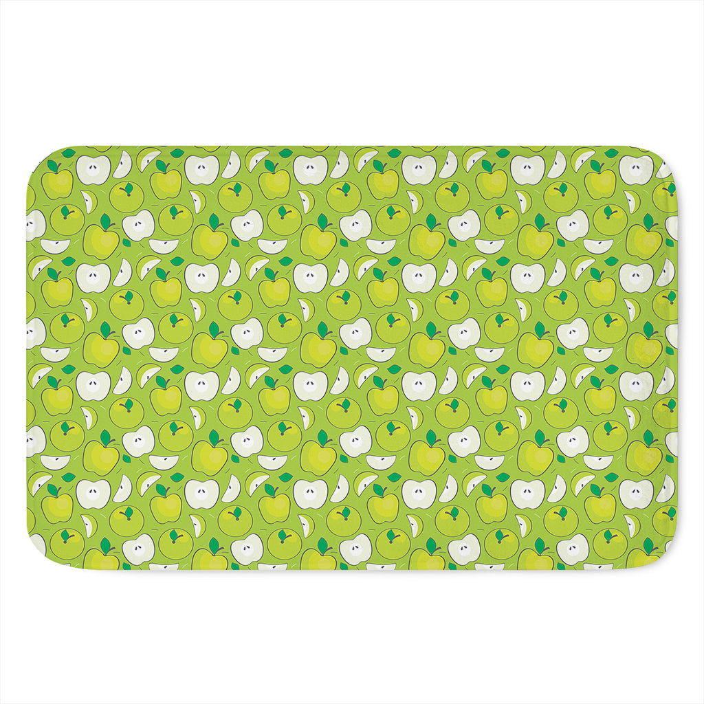 Green Apple Fruit Pattern Print Indoor Door Mat