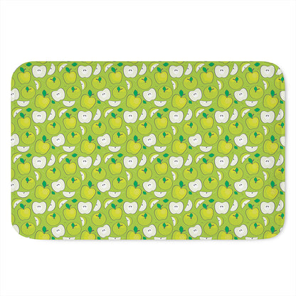 Green Apple Fruit Pattern Print Indoor Door Mat