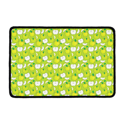 Green Apple Fruit Pattern Print Kitchen Mat
