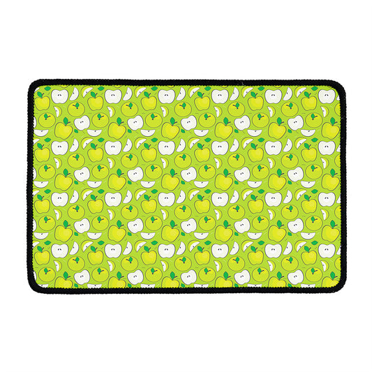 Green Apple Fruit Pattern Print Kitchen Mat