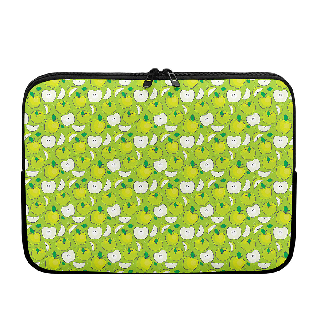 Green Apple Fruit Pattern Print Laptop Sleeve