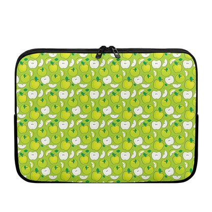Green Apple Fruit Pattern Print Laptop Sleeve