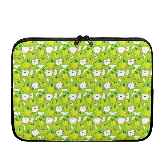 Green Apple Fruit Pattern Print Laptop Sleeve