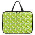Green Apple Fruit Pattern Print Laptop Sleeve With Handle