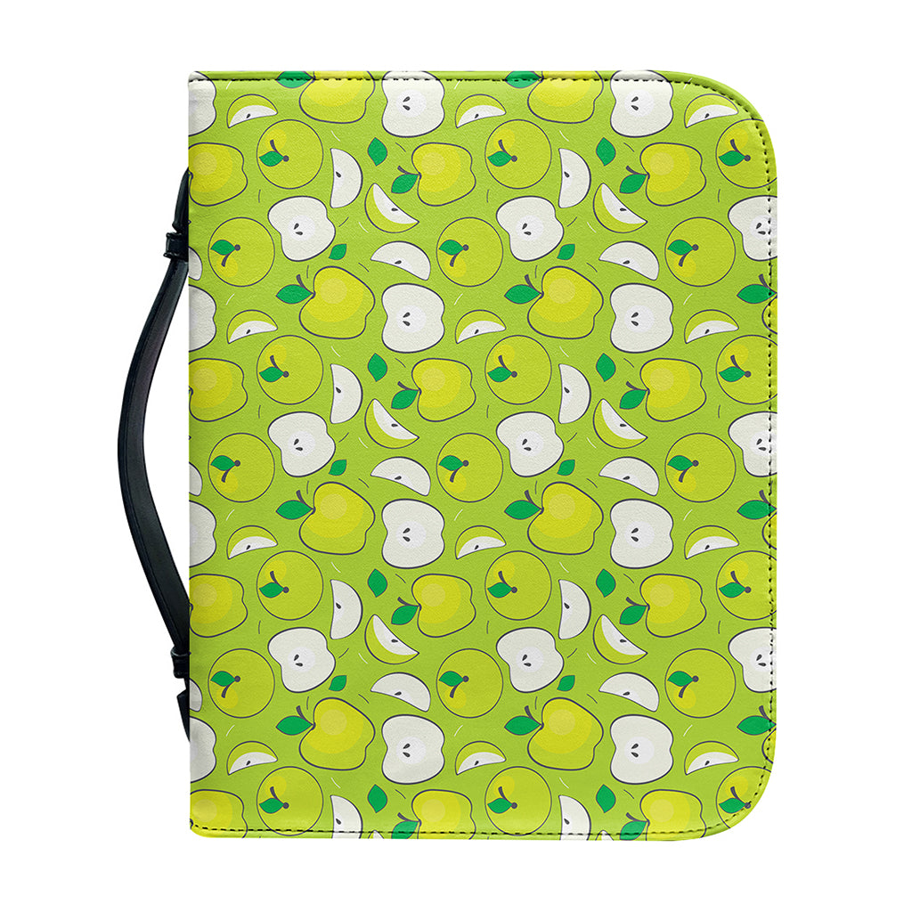 Green Apple Fruit Pattern Print Leather Bible Cover