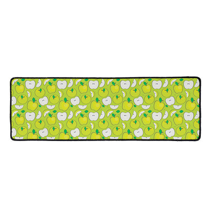 Green Apple Fruit Pattern Print Long Kitchen Mat