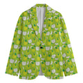 Green Apple Fruit Pattern Print Men's Blazer