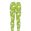 Green Apple Fruit Pattern Print Men's Leggings