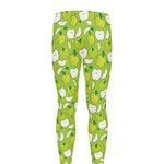 Green Apple Fruit Pattern Print Men's leggings
