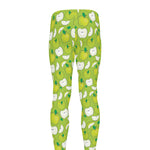 Green Apple Fruit Pattern Print Men's leggings