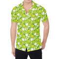 Green Apple Fruit Pattern Print Men's Shirt