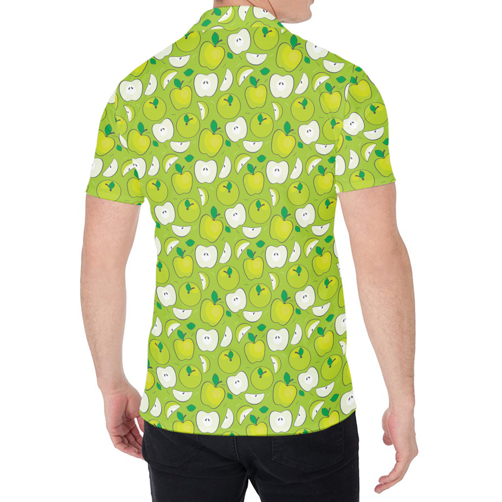 Green Apple Fruit Pattern Print Men's Shirt