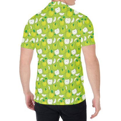 Green Apple Fruit Pattern Print Men's Shirt