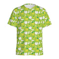 Green Apple Fruit Pattern Print Men's Athletic T-Shirt