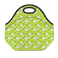 Green Apple Fruit Pattern Print Neoprene Lunch Bag