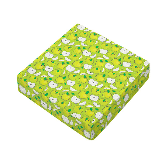 Green Apple Fruit Pattern Print Outdoor Seat Cushion Cover