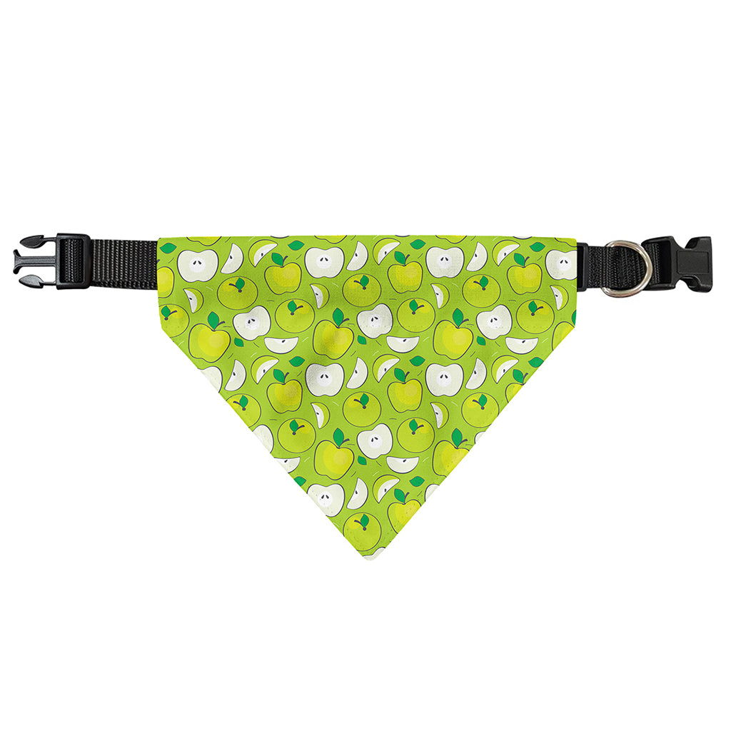 Green Apple Fruit Pattern Print Over The Collar Dog Bandana