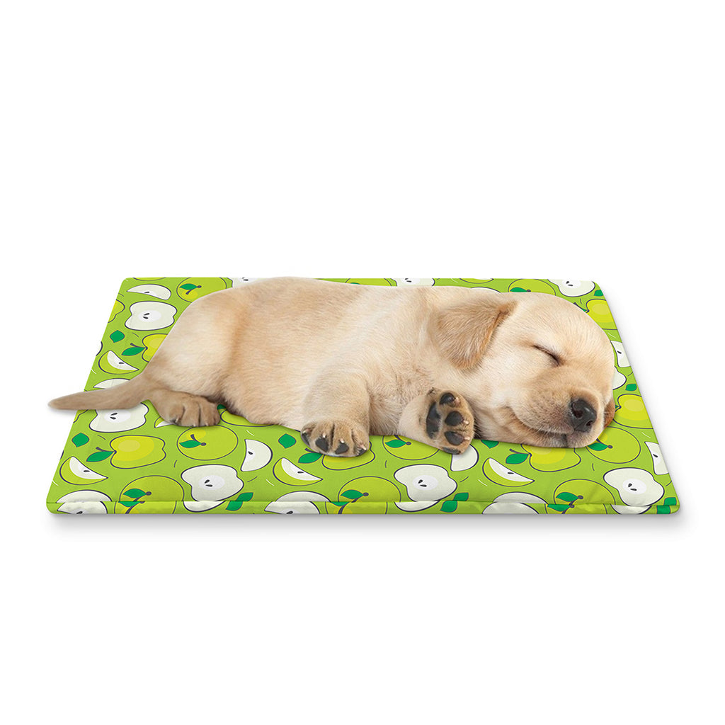 Green Apple Fruit Pattern Print Pet Cooling Mat Cover