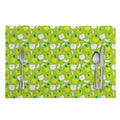 Green Apple Fruit Pattern Print Placemat