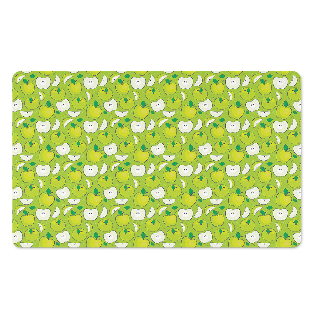 Green Apple Fruit Pattern Print Polyester Doormat