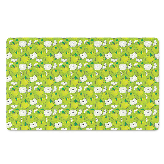 Green Apple Fruit Pattern Print Polyester Doormat