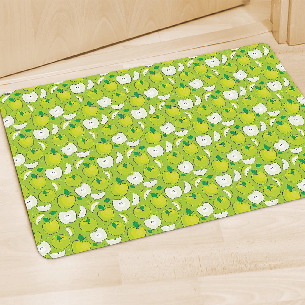 Green Apple Fruit Pattern Print Polyester Doormat