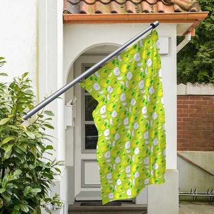 Green Apple Fruit Pattern Print Polyester Flag