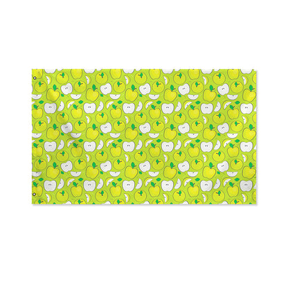 Green Apple Fruit Pattern Print Polyester Flag