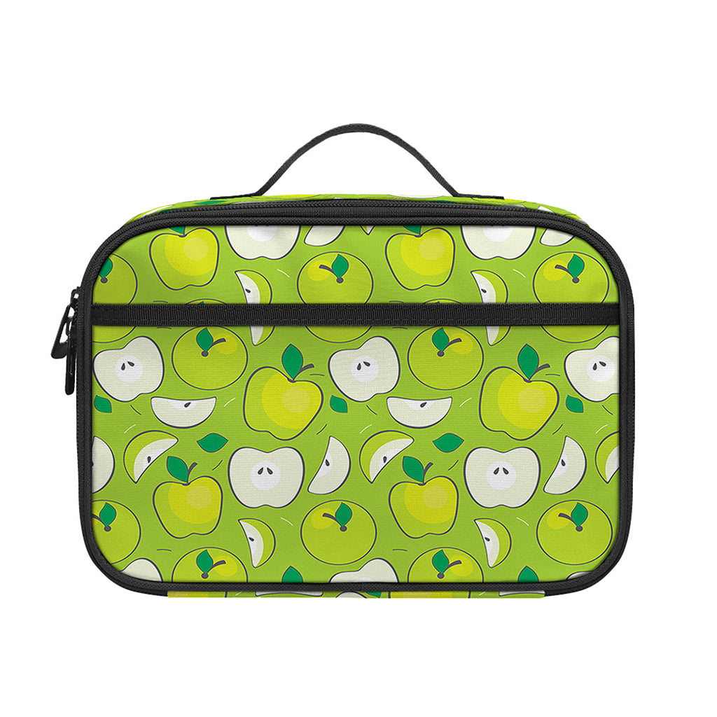 Green Apple Fruit Pattern Print Portable Lunch Bag