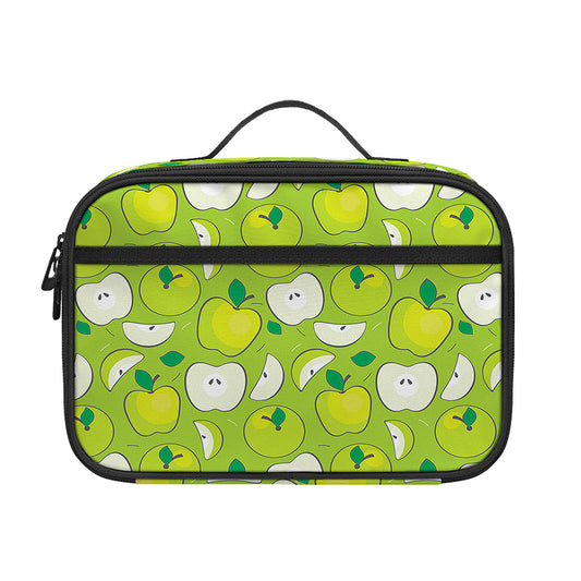 Green Apple Fruit Pattern Print Portable Lunch Bag