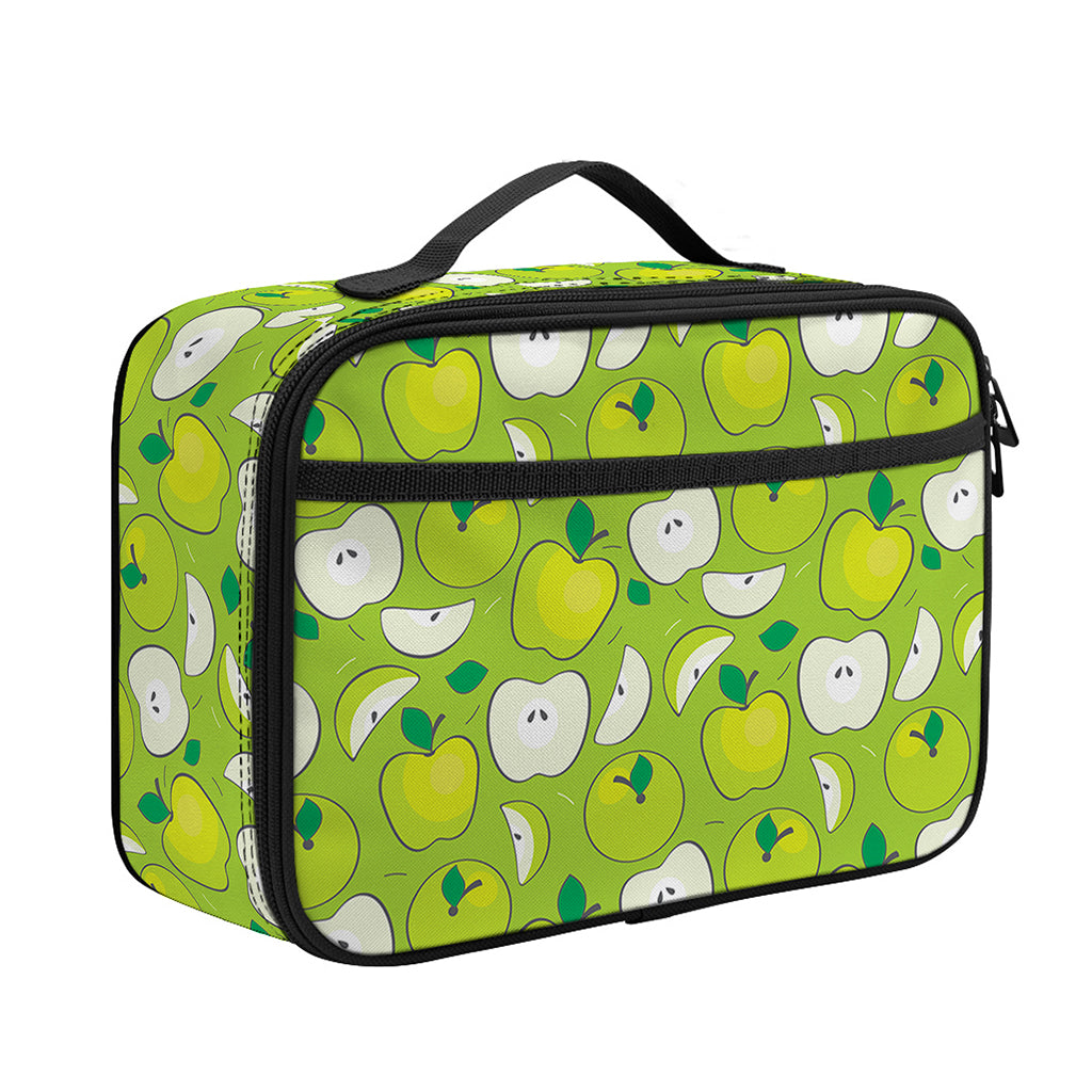 Green Apple Fruit Pattern Print Portable Lunch Bag