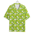 Green Apple Fruit Pattern Print Rayon Hawaiian Shirt