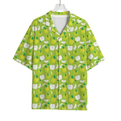 Green Apple Fruit Pattern Print Rayon Hawaiian Shirt