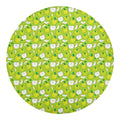 Green Apple Fruit Pattern Print Round Blanket